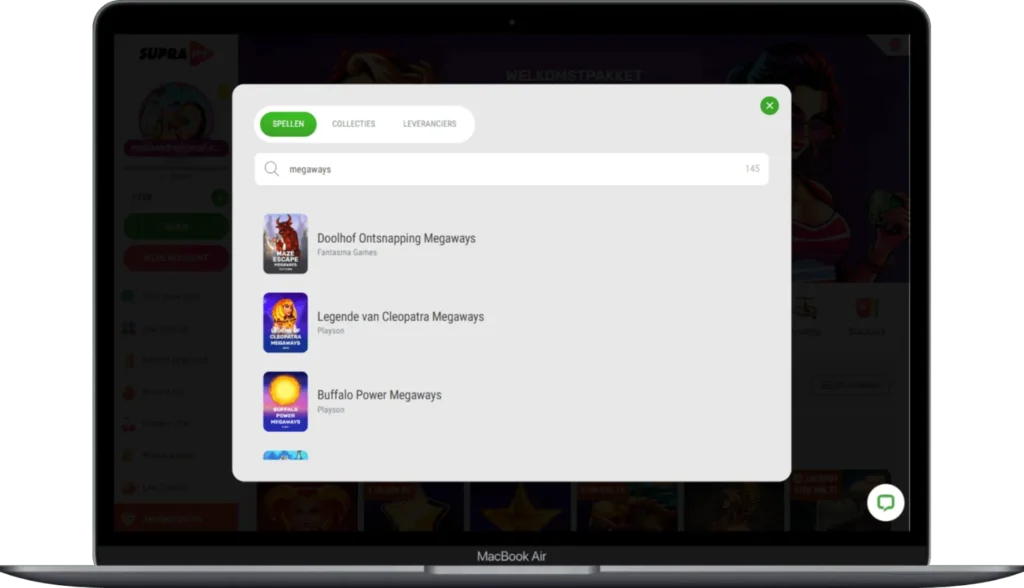 Megaways gokkasten bij Supraplay online casino